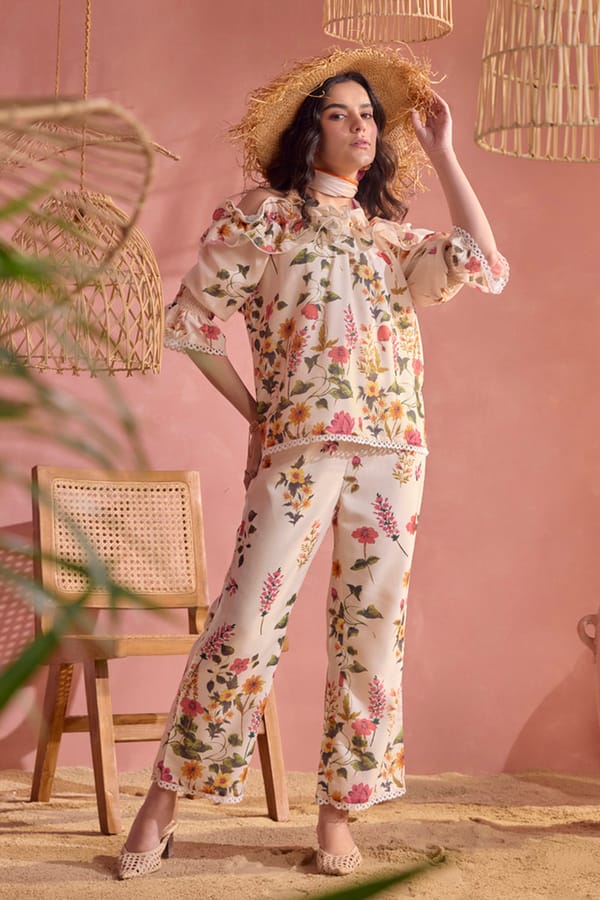 Dainty Off The Shoulder Co-ord Set — BOHO-CHIC