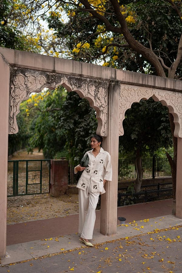 Cream Oversized Shirt and Flared Pants Co-ord Set — Spacelines