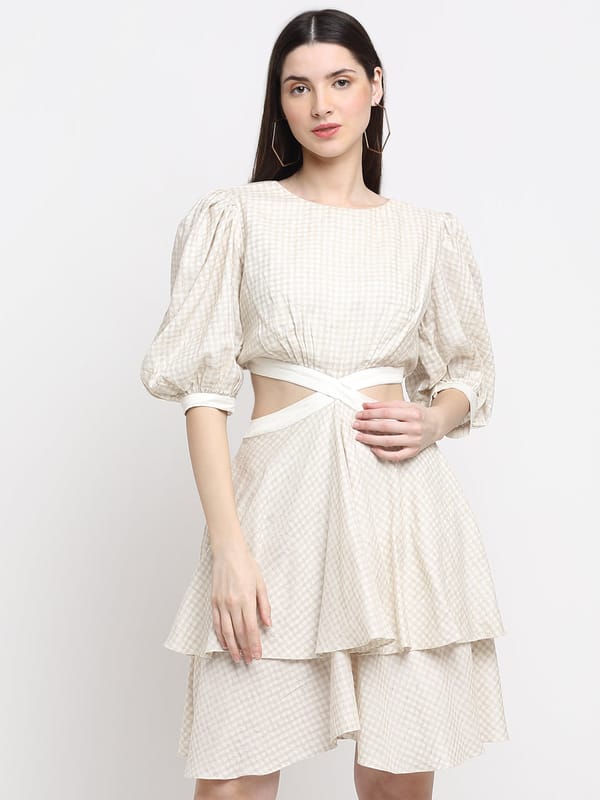 Belinda Ivory Tencel Dress — EWOKE STUDIO