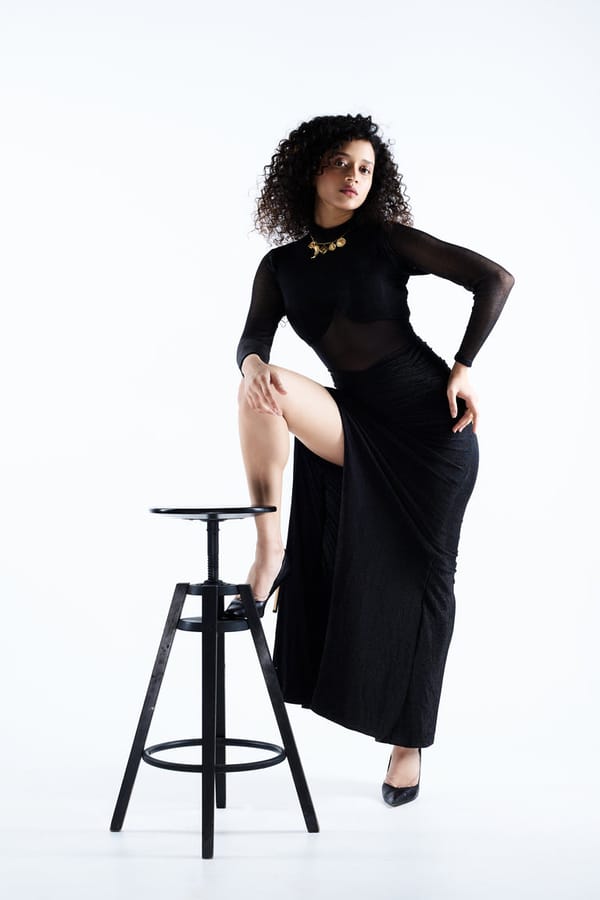 Black Shimmer Mesh Bodycon Maxi Dress with Sheer Midriff — GKDedit