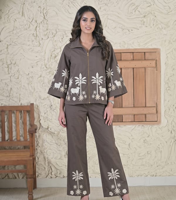 Pichwai Zipper Co-Ord Set — RUCHIKA MALLIKA LABEL