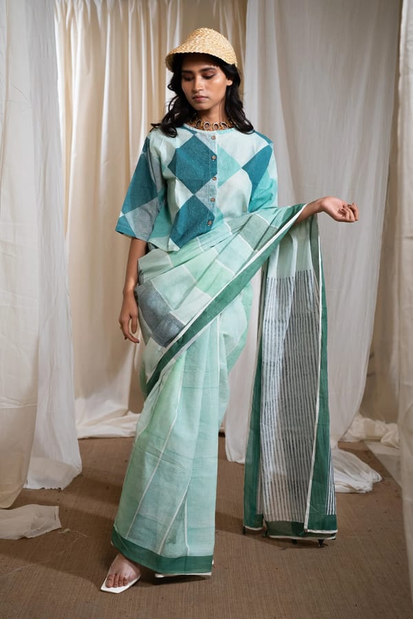 Plateau Saree With Blouse (Set Of 2) — Banana Labs