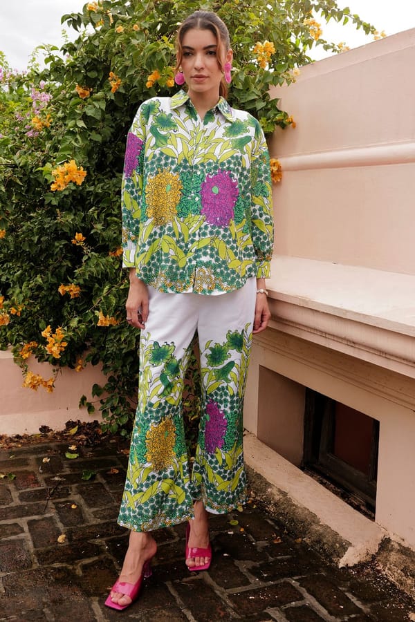Multicolor Floral Printed Cotton Co-ord Set — BOHO-CHIC