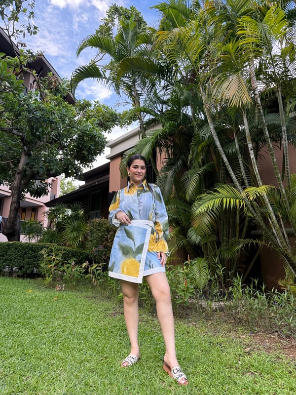 Printed Shirt and Wrap Mini Skirt Co-ord Set — GAIMA LABEL