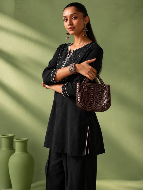 Playdate Mini Croco Brown — The Gusto