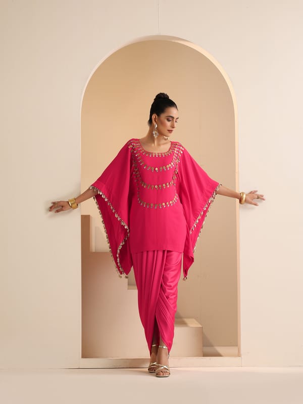Ziya Kaftan Set With Dhoti — Sakshi G Chawla