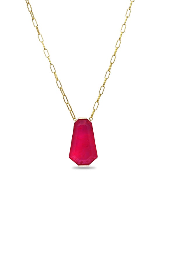 Cerise Desert Dunes Pendant With Chain — Miss Jo