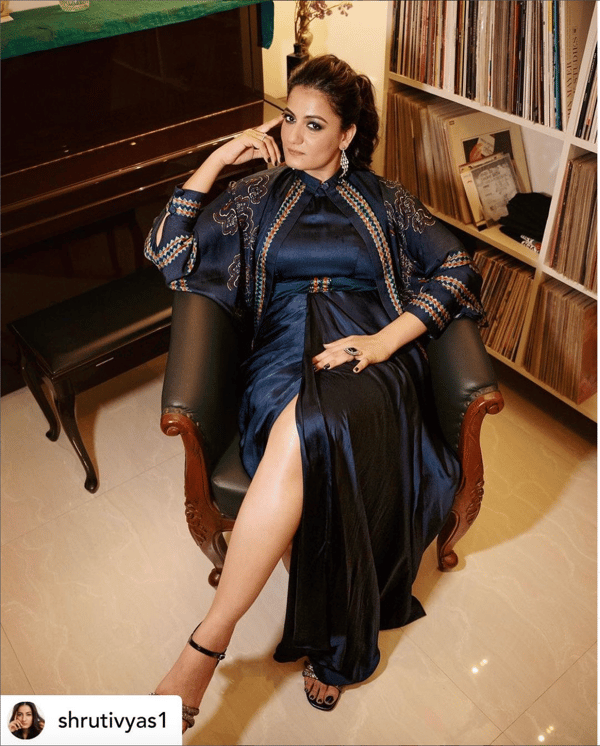 Hand-Draped Maxi Gown and Kimono Shirt Co-ord Set — STUDIO SURBHI