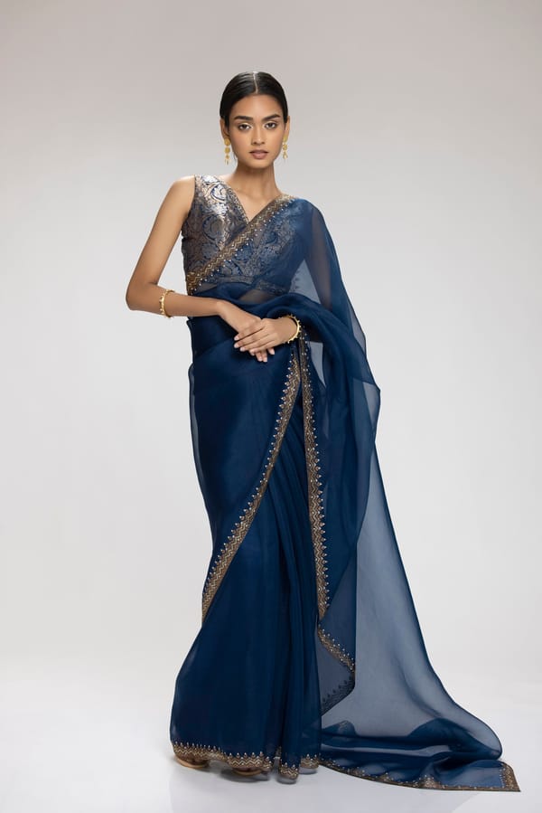 Lapis Saree — Chhaya Mehrotra