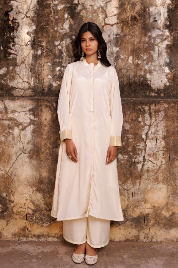 Ivory Crepe Co-ord Set — Bannhi by Priyanka Rathore