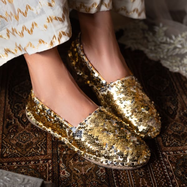 Sitara Espadrilles Gold — PARI PARI