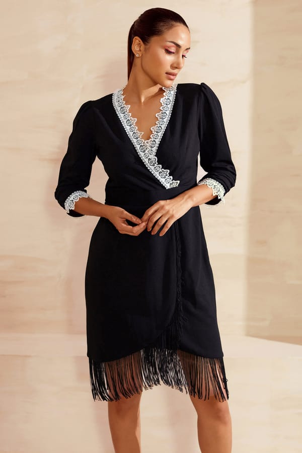 Tassel And Lace Trimmed Dress — BOHO-CHIC
