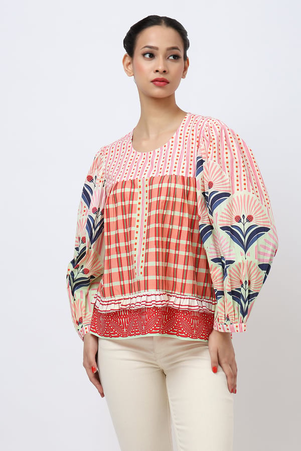 Ladybug Sleeve Top — Jungle Marigold