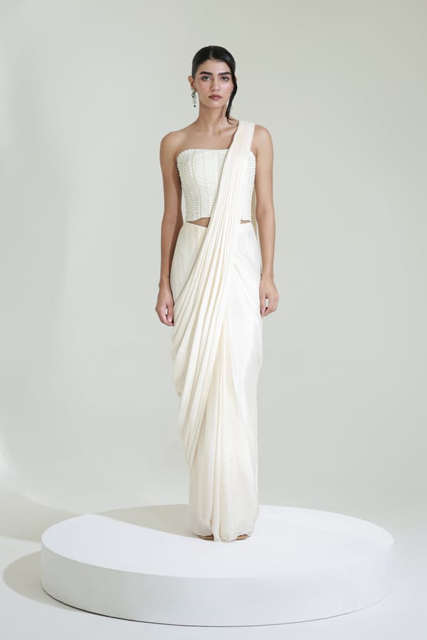Shell Corset Saree — LIBAS CAFE