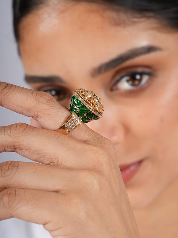 Emerald Dome Ring (Size 7) — Cao Jewellery