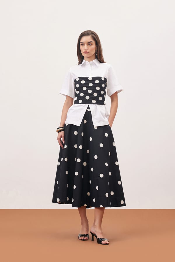 Polka Shirt and Skirt Set — NOTIQUE
