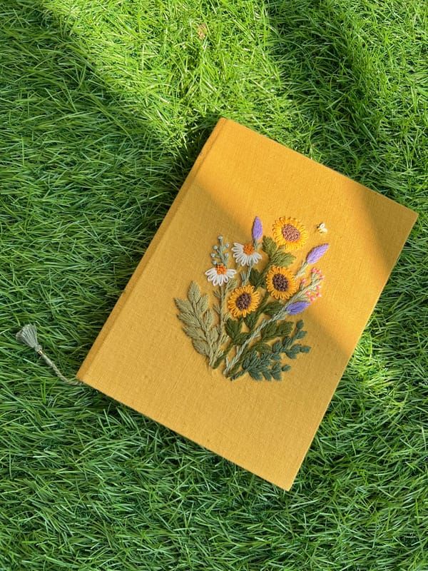 Blossom Journal & Planner 2026 Hand-Embroidered — Dhaaga Life