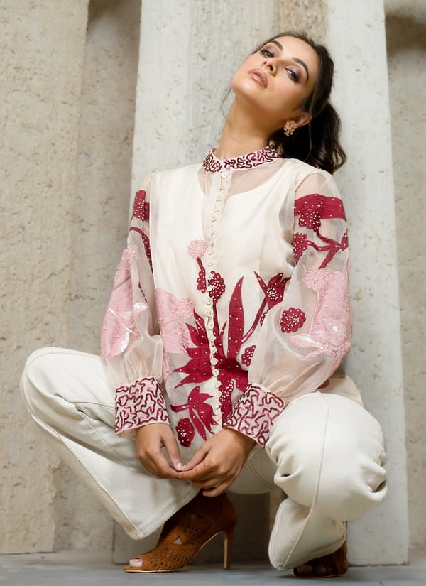 Ivory Bloom Applique Coord Set — House of Moyra