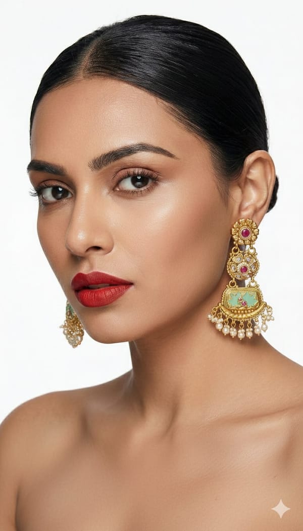 Gold Danglers — The Glam by Mansha