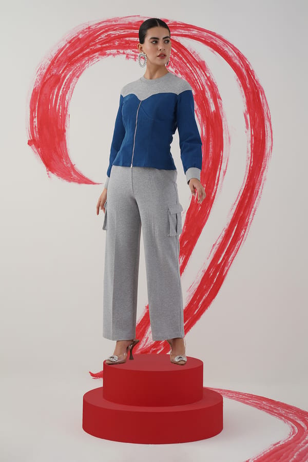 Fetch Top Blue/Grey — Chöjé