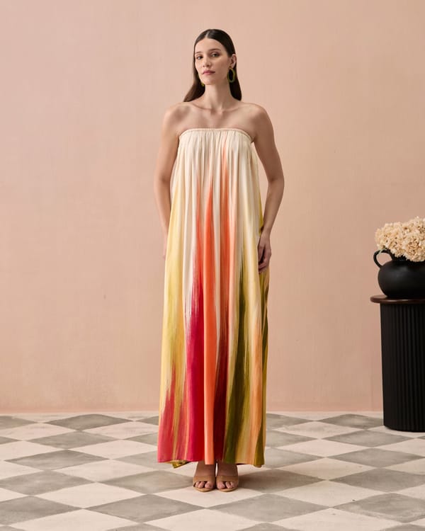 Sunset Coral Maxi Dress — ZAZU