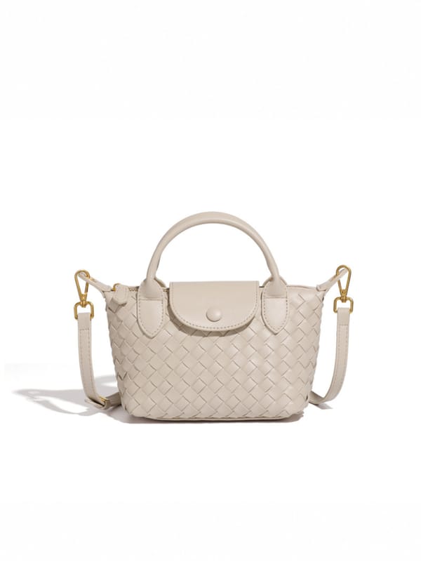 Aria - ladies handwoven sling bag, faux leather — Favori