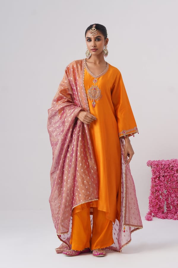 Kesariya Dupatta Set — UGNA