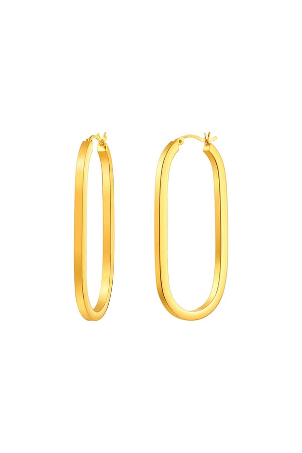 Geometric U Statement Hoop Earrings — Miss Jo