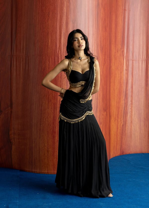 Teen Patti Saree — OSE STUDIO