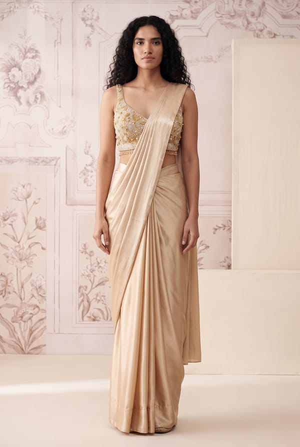Saree Unstich — Basanti Kapde aur Koffee