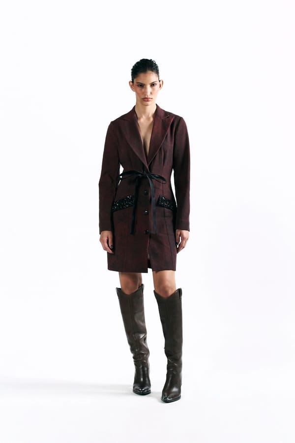 Merlot Muse Blazer Dress — Pocketful Of Cherrie