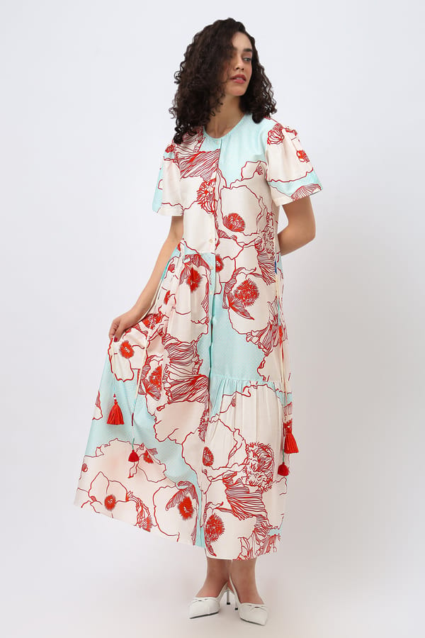 Button-Down Shirt Dress — Jungle Marigold