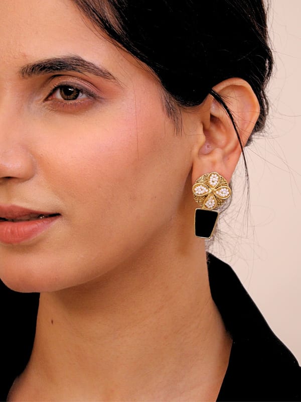 Inaya Earrings for Women 18K Gold Plated — Viana Jewels