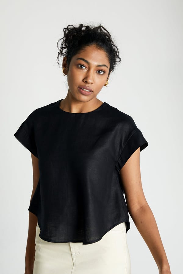 Sandcastle Saturdays Top in Black — REISTOR