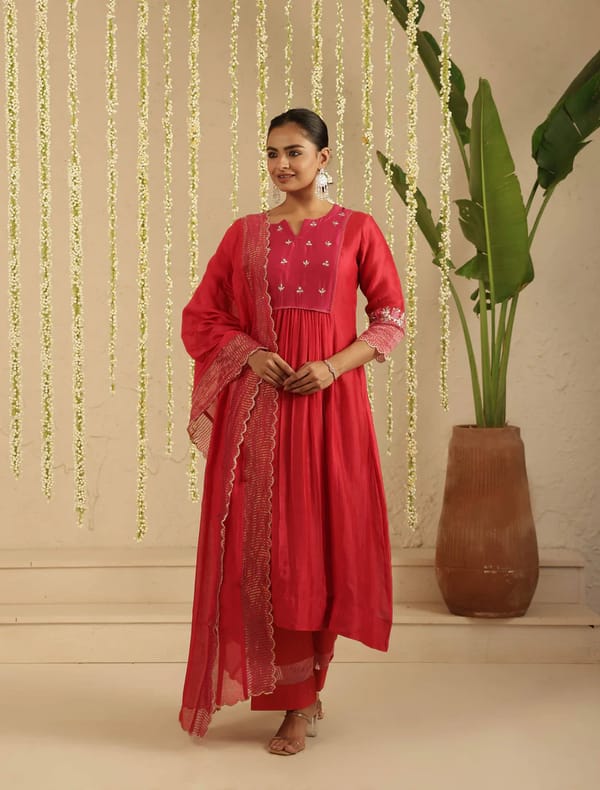 Red Rani Gota Patti Suit Set — Gulabik