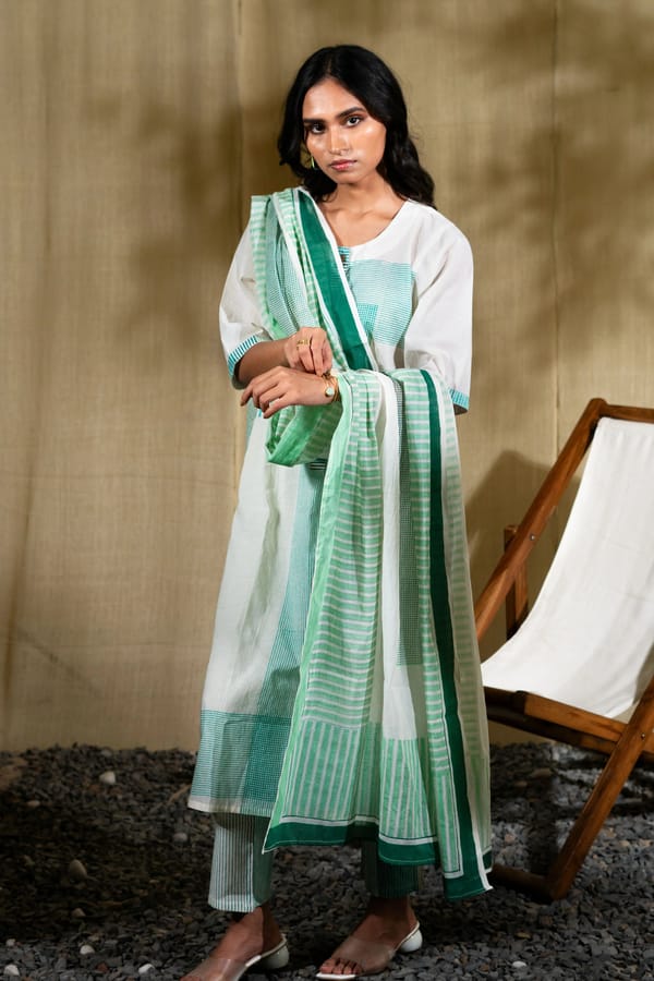 Chock-Block Kurta Set (Set Of 3) — Banana Labs