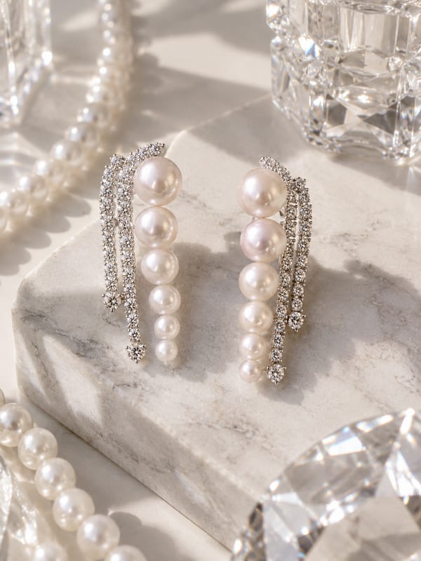 Celeste Pearl Cascade Earrings — SilvPop Jewels