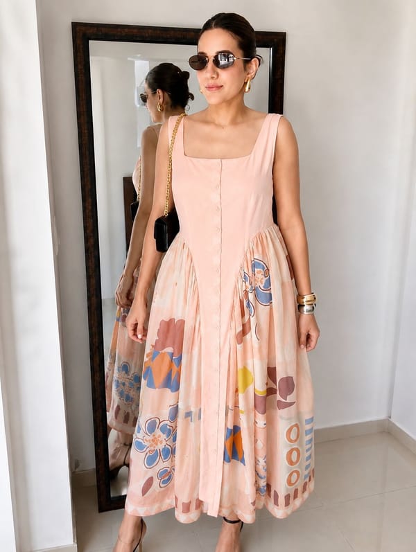 Aurora Abstract Print Maxi Dress — CLOSET AFFAIR