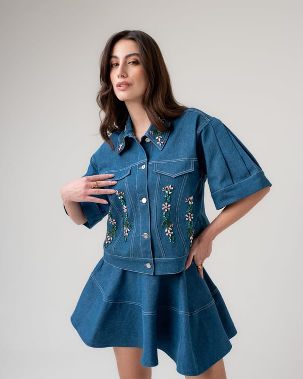 Floral Embellished Jacket — MAGIA