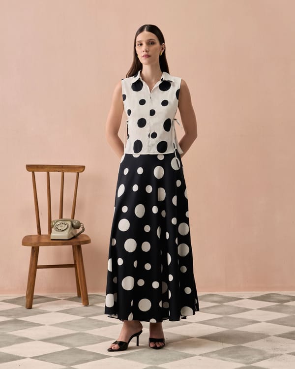 Monochrome Mono Skirt Set — ZAZU