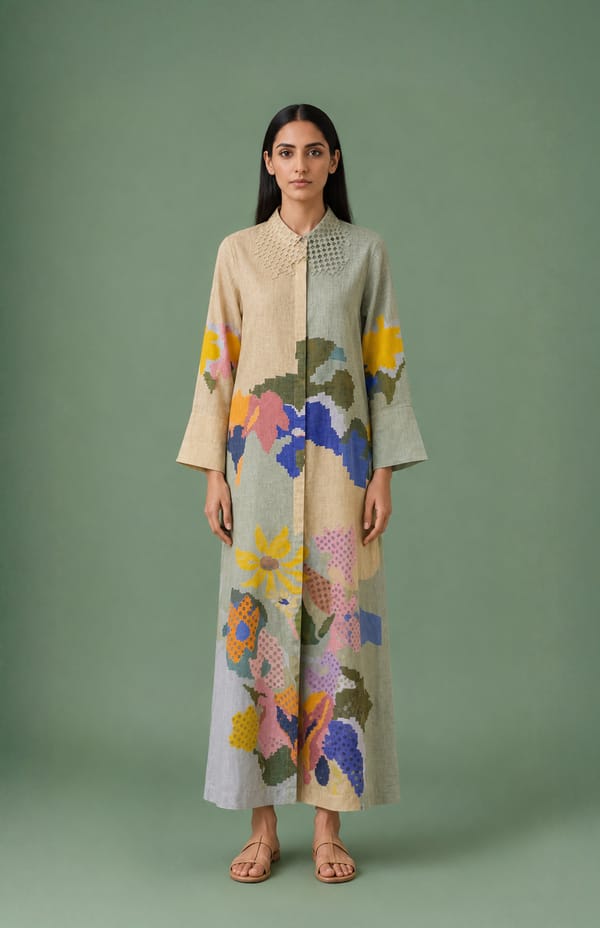 Ikat Cutwork Flow Dress — CLOS