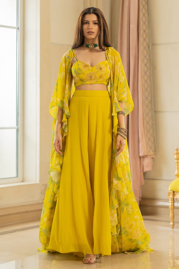 Alissa Jacket Set � Yellow — Paulmi and Harsh