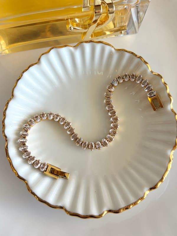 Stella Oval Diamond Tennis Bracelet — Amossh