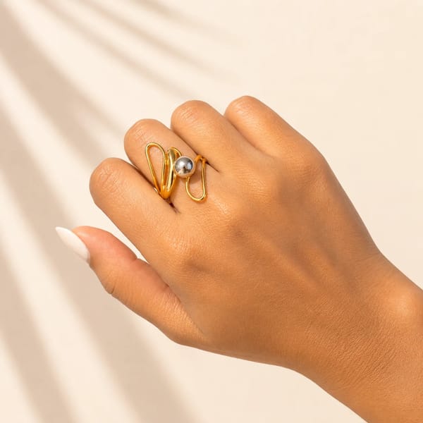Eclipse Dual-Tone Ring — Nam Jewels