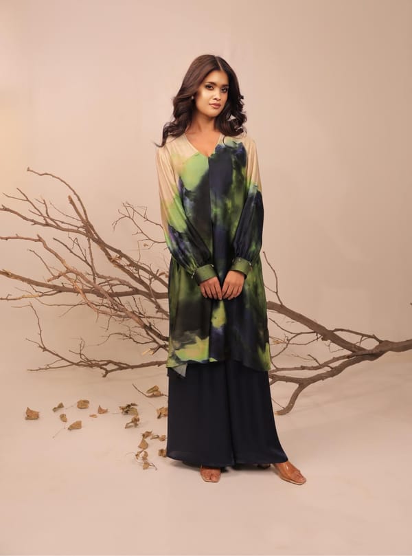Jheel - A-Line Tunic Set — Surkh Syahi