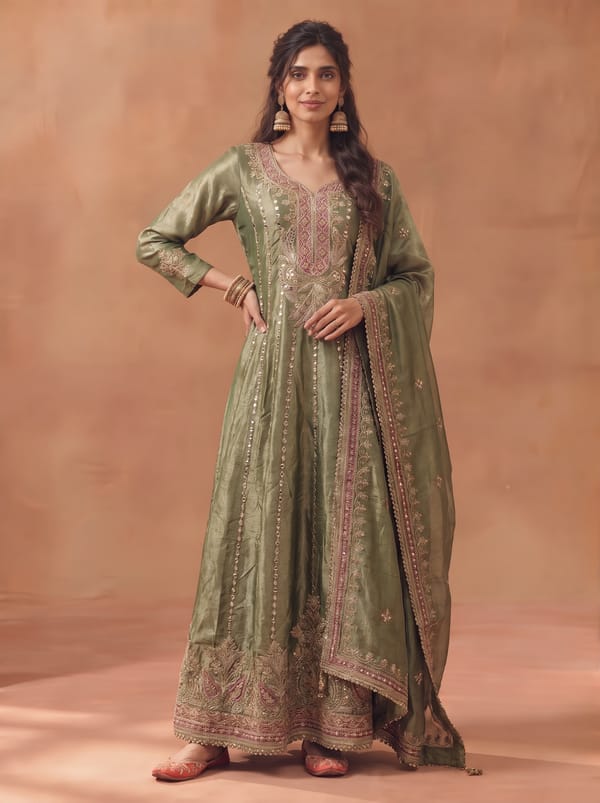 I-18426 Kurta Dupatta Set — NEEL GULLY
