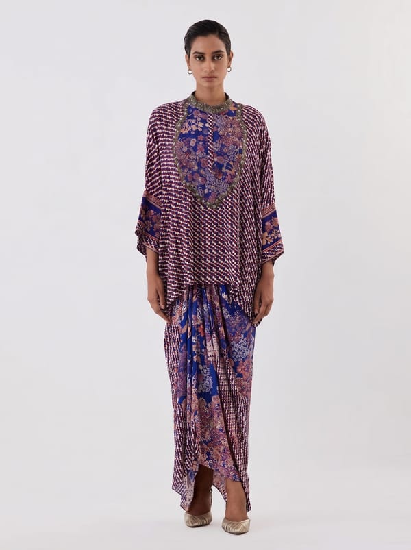 Water Glimmer Top And Skirt Set — Kavita Bhartia
