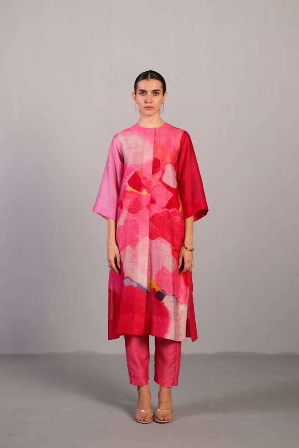 Candy Floss Blush Pink Kurta Set — CLOS