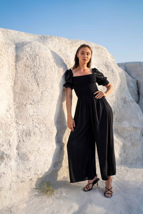 Galaxy Ballooned Sleeves Jumpsuit — Beach Bum