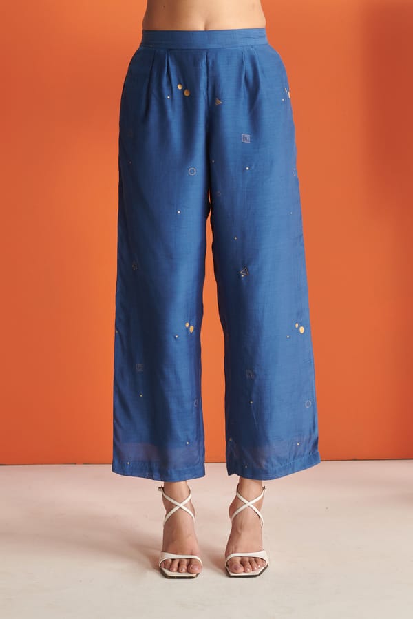 Blue Cosmos Straight Pants — Shop Roho